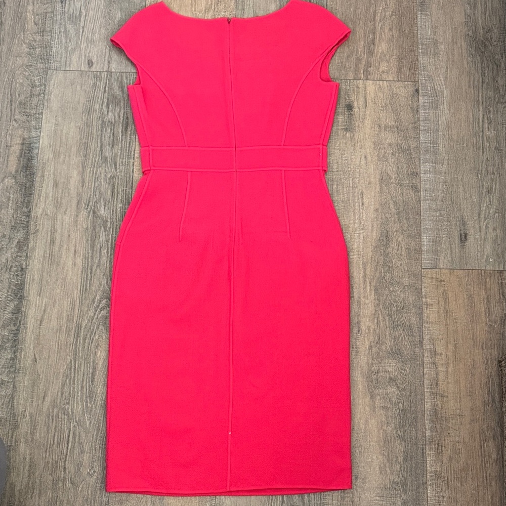 Karen Millen Vibrant Fuchsia Midi Sheath Dress | Size 6 - Picture 4 of 8